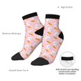 thumbnail image 6 of Fuzoiu Rabbit And Carrot Print Adult Socks, Crew Moisture-wicking Socks, Unisex Cushion Crew Socks,Casual Sports Ankle Socks, 6 of 7