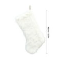thumbnail image 3 of Christmas Stocking Long Plush Gift Bag, Pink Holiday Candy Sock for Decorations Tree Hanging Festive Party Favor(White-B), 3 of 6