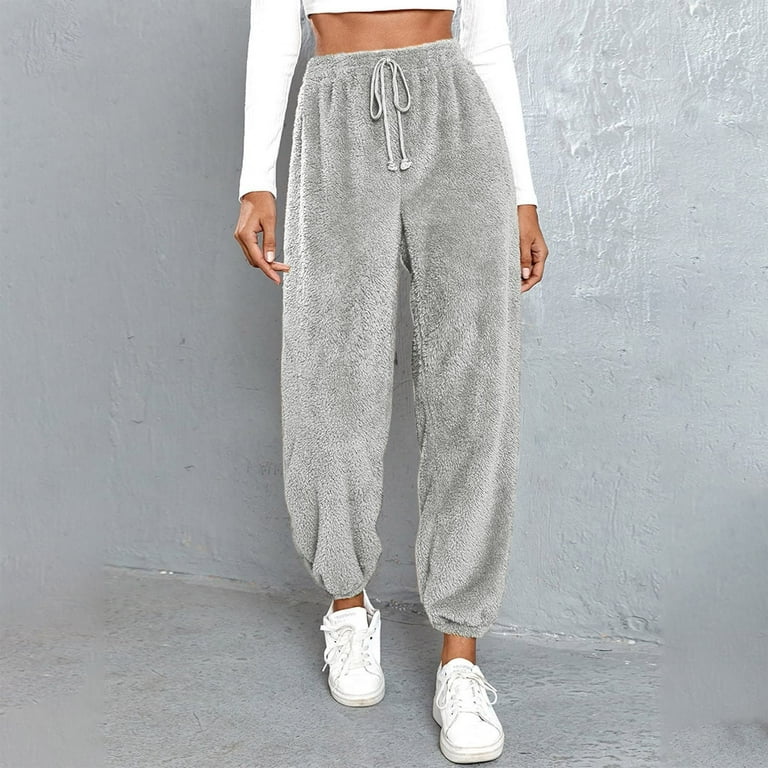 Tummy Control Baggy Sweatpants for Women Cinch Bottom Joggers Sporty Comfy  with Pockets Trousers Lounge Pants Workout : : Clothing, Shoes 
