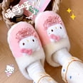 thumbnail image 2 of Pantuflas de algodón lindas de Hello Kitty para mujer 2024 nuevas pantuflas gruesas de felpa de lana para interior de casa para mujer otoño e invierno, 2 of 5