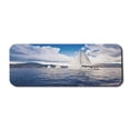 thumbnail image 1 of Nautical Computer Mouse Pad, Sailing Boat and Sails on Sea Waves Cloudy Sky Adventure Photo Print, Rectangle Non-Slip Rubber Mousepad Large, 31" x 12" Gaming Size, Blue and White, by Ambesonne, 1 of 2