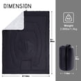 thumbnail image 2 of REDCAMP 4-in-1 Wearable Camping Poncho Blanket, Waterproof Windproof Outdoor Blanket with Hood & Pocket, Lightweight Portable, 200x140cm, Black, 2 of 4