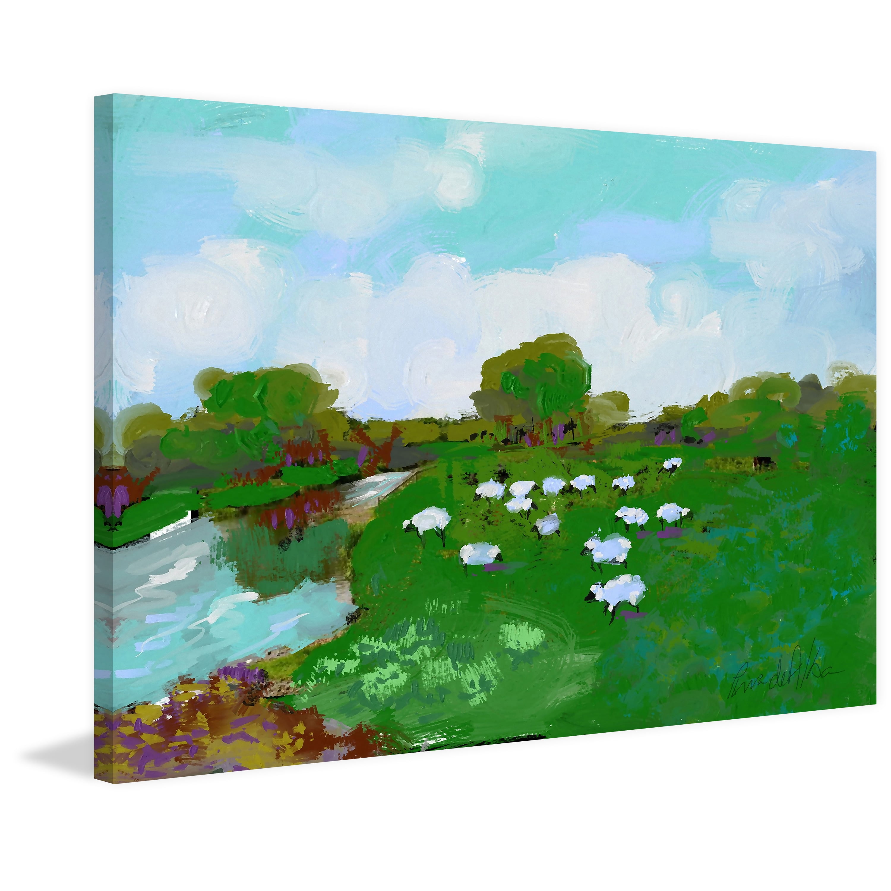 Marmont Hill "Kent Pasture" by Arthur Pina Painting Print on Wrapped Canvas