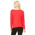 thumbnail image 2 of The Bella + Canvas Ladies Flowy Long Sleeve Off Shoulder T-Shirt - RED - S, 2 of 3