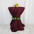 thumbnail image 5 of BalsaCircle Christmas Holidays 120" Burgundy Round Polyester Tablecloth Linens Decoration, 5 of 6