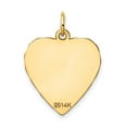 thumbnail image 3 of FJC Finejewelers 14k Yellow Gold Etched .013 Gauge Engravable Heart Disc Charm, 3 of 3