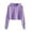 Purple, variant on Women Cropped Hoodies Super Crop Top,Fashion Women'S Solid Round-Neck Pullover Tops Long Sleeve Hooded Blouse Sweatshirt
