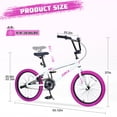 thumbnail image 3 of Bicicleta de niños de estilo libre 20 pulgadas bicicleta de niños de velocidad única para niños niñas edad 7 años, 3 of 5