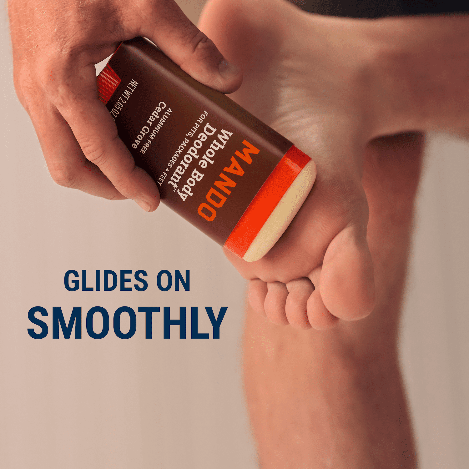 Mando Whole Body Deodorant Stick for Men, Aluminum-Free, 72-Hour Odor Control, Cedar Grove, 2.65 oz