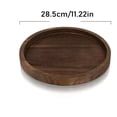 thumbnail image 2 of FSAGAE Round Wooden Candle Tray Large Rustic Farmhouse Centerpiece for Pillar Candles Coffee Table Decor Brown 11.2x11.2in, 2 of 6