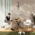 thumbnail image 6 of Homy Casa Accent Chair Set of 2, Upholstered Armchairs for Living Room or Reading Nook, Beige, 6 of 8