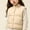 Khaki, variant on Cropped Vests for Girl Winter Warm Fashion Sleeveless Puffer Jacket Casual Button Quilted Outerwear New Girls Outerwear Jacket Gray 3-4 Years