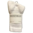 thumbnail image 3 of SOCKS'NBULK 60 Pairs Wholesale Bulk Sport Cotton Unisex Crew, Ankle, Tube Socks, Men Woman Children Sock Size 10-13" (Kids White Crew 6-8), 3 of 4