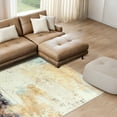 thumbnail image 6 of Aubergine II Washable Abstract Art Area Rug size 5'x8', Power-loomed, Heavenly Softness with Non-Slipping Backing, 6 of 7