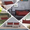 thumbnail image 6 of Red Black Boho Body Pillow Covers 20"x54", Vintage Ethnic Tribe Abstract Art Retro Soft Brushed Microfiber Breathable Throw Pillow Covers, Pillowcase with Zipper for Couch Sofa Bedroom Living Room, 6 of 9