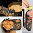 thumbnail image 5 of Yayeee Oven Mitts and Pot Holder Set of 4 Heat Resistant Kitchen Gloves Baking Hot Pad, Forest Mushroom, 5 of 5