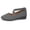 Grey, variant on EliteGoogv Womens Elastic Slip On Flats Casual Walking Shoes For Women Comfortable Footwear Shoes Beige US:8.5