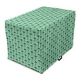 thumbnail image 1 of Tropical Dog Crate Cover, Repeating Pattern of Summer Season Palm Trees on Stripes, Easy to Use Pet Kennel Cover Small Dogs Puppies Kittens, 7 Sizes, Seafoam Forest Green, by Ambesonne, 1 of 1