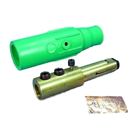 Leviton 19D21-G Green 19 Series Ball Nose Male Double Set Screw Detachable Cam-Type Plug