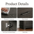 thumbnail image 6 of JULY'S SONG 71" Tall Kitchen Pantry Storage Cabinet with Doors & Shelves, Freestanding Kitchen Hutch Cabinet with Drawer and Open Countertop, for Dining Room, Living Room, Black, 6 of 9