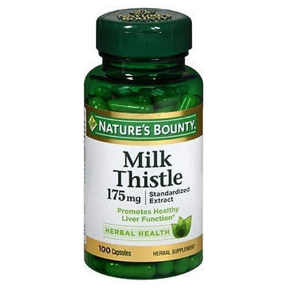 Nature's Bounty Milk Thistle Herbal Standardized Extract, 100ct, 3-Pack