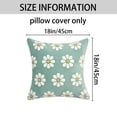 thumbnail image 7 of Unique Bargains Velvet Daisy Embroidery Pillow Covers Set of 2 Green 18" x 18", 7 of 7
