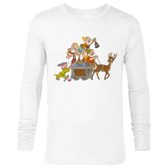 Disney Snow White & the Seven Dwarfs Whistle While You Work - Long Sleeve T-Shirt for Men - Customized-White