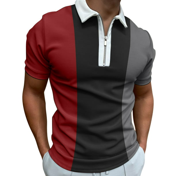 adviicd Mens Casual Shirts Polo Shirts for Men Dry Fit Performance Short  Sleeve Golf Polo Shirts Wine,S