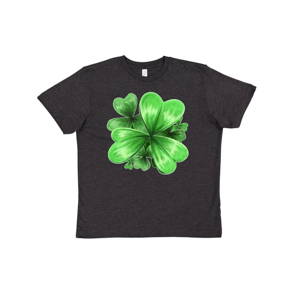 Inktastic Painted Clover Patch- shamrocks for St. Patricks Day Youth T-Shirt