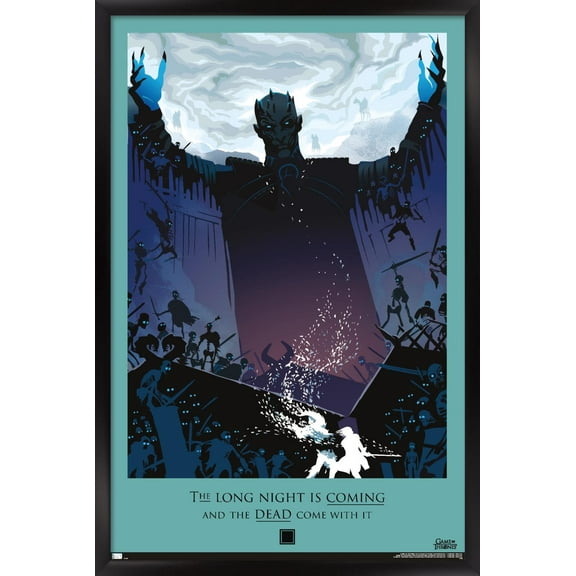 Game of Thrones - Long Night Wall Poster, 14.725" x 22.375", Framed