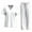 White, variant on LYMAYTER V-Neck Medical Uniform Solid Color Nurse Uniform for Women Multiple Colors Comfort Set for S-2XL