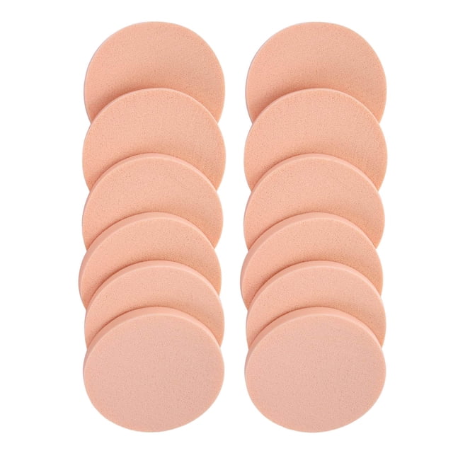 Sponge Powder Puff 12 Round Makeup Facial Mixer Suitable For Liquid Foundation Cleaning Cleanser Makeup Applicator Makeup Pads Container