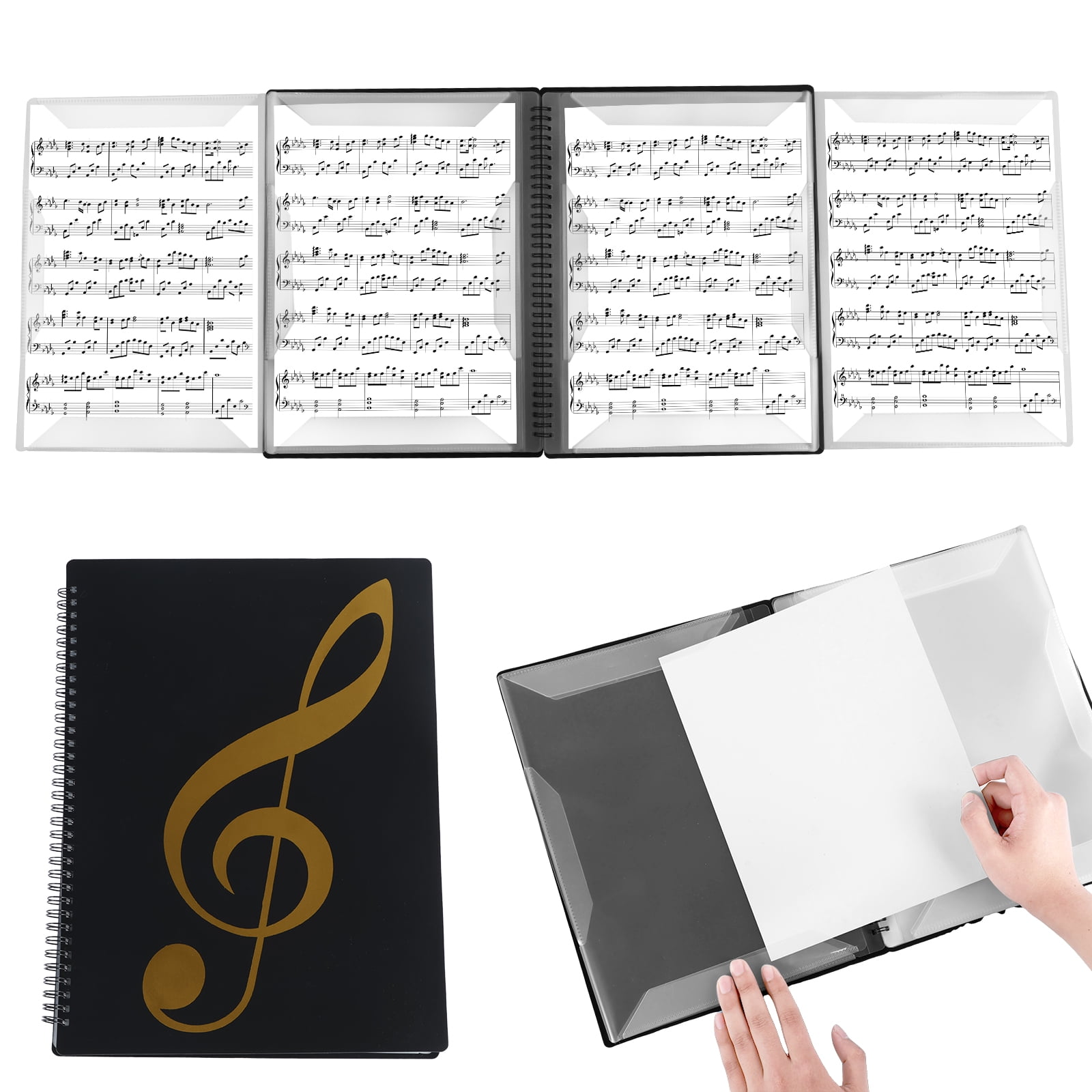 Sheet Music Folder 4 Pages Expand Piano Sheet Music Binder Elegant