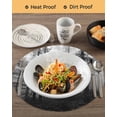 thumbnail image 3 of 15 Inch Round Placemats Set of 4, Grey Forest Non Slip Heat Insulation PP Table Mats, Vintage Foggy Woods Tree Washable Place Mats for Kitchen Dining Party Table Decor, 3 of 7