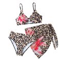 thumbnail image 2 of JFOPQVSM Girls Comfortable Breathable Skin Friendly Swimsuit Fashionable Printed Three Piece Split Swimsuit Set, 2 of 5