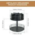 thumbnail image 2 of Snack Organizer - Versatile Snack Storage 2 Tier Lazy Susan with Convenient Grab-and-Go Design, Metal Snack Holder for Home, Office, Breakroom, 11.85" L x 11.85" W x 13.3" H (Matte Black), 2 of 7