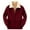Red, variant on Womens Full-zip Fleece Jacket Faux Shearling Thicken Winter Coat with Pockets Lapel Sherpa Lined Warm Outerwear (XL, Red)