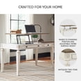thumbnail image 4 of Signature Design by Ashley Realyn 60" Farmhouse Lift Top Desk with USB Charging - White and Brown Two-Tone Finish, 4 of 7