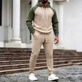 thumbnail image 6 of successthop Sweatsuits 2PCS Sets Mens with Hoodie Long Sleeve Tops and Joggers Jacquard Fall Outfits with Pockets Green, 6 of 9
