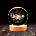 thumbnail image 3 of Bola de Cristal Luz Nocturna 2,36 Pulgadas Base de Madera Adorno Decoración Esfera Lámparas Lámpara de Mesa para Cumpleaños Acción de Gracias Sala de EstiloD Yinane Luz de noche, 3 of 6