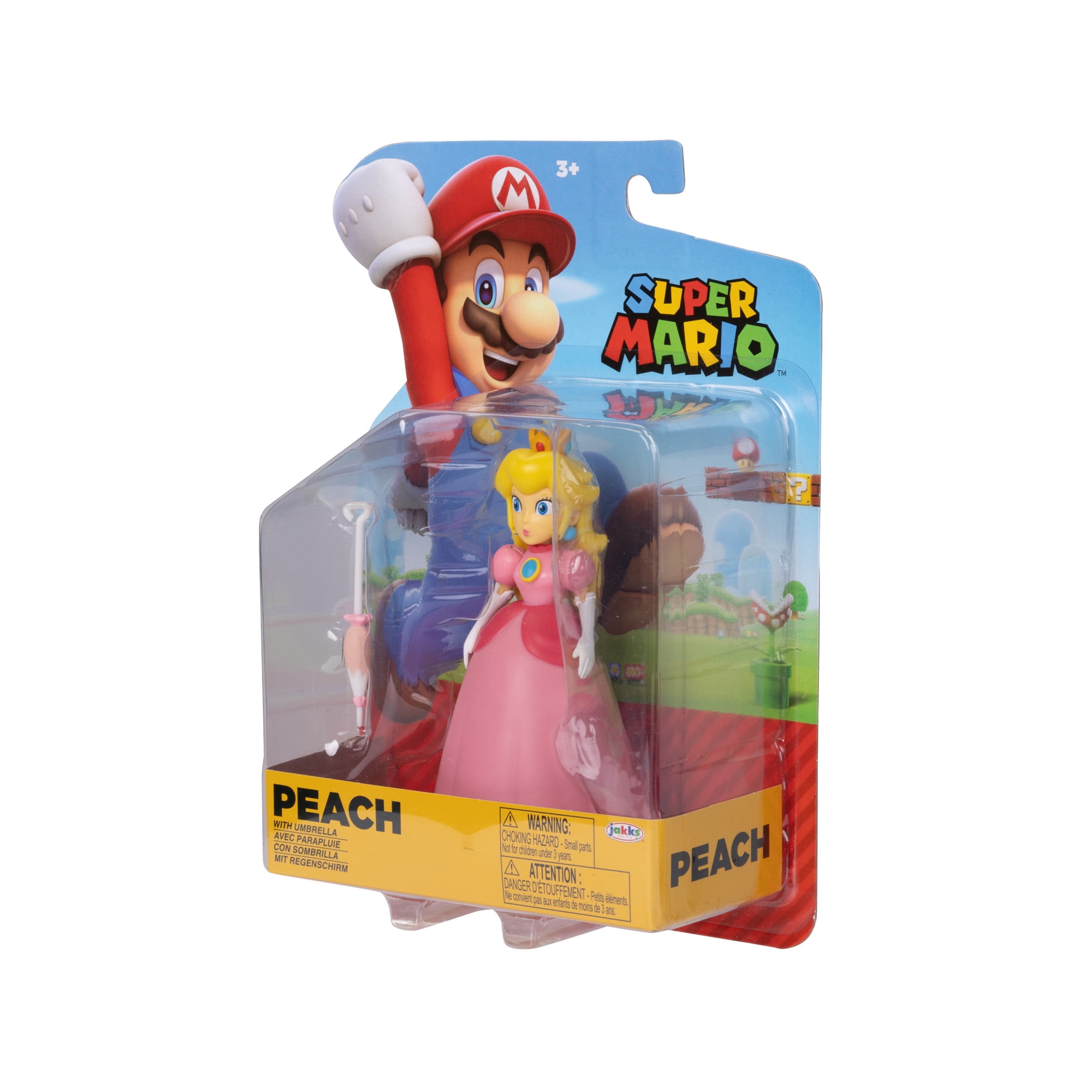 Nintendo 4 inch action figure Princess Peach with umbrella