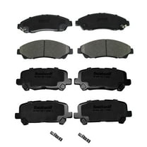 BST BSSPF Front and Rear Ceramic Brake Pads for 2007-2013 Acura MDX for 2010-2013 Acura ZDX for 2009-2011 Honda Pilot, Disc Brake Pad Replacement P-1378 P-1281