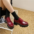 thumbnail image 2 of Fesfesfes Platform Boots for Young Ladies Women Chunky Platform Lace-up Ankle For Women Glossy Synthetic Shoes 5.5(36), 2 of 5