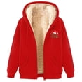 thumbnail image 6 of Womens Merry Christmas Hoodies Zip Up Fleece Lined Winter Hooded Coats Sherpa Warm Jackets With Pocket Clothes, 6 of 8