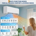 thumbnail image 6 of 18000 BTU Mini Split AC Cooling & Heating, 208-230V 21 SEER2 Energy Star, Smart Control Buit in WiFi Alexa Compatible, Ductless Air Conditioners Suit for Room up to 1250 Sq.Ft, 6 of 8