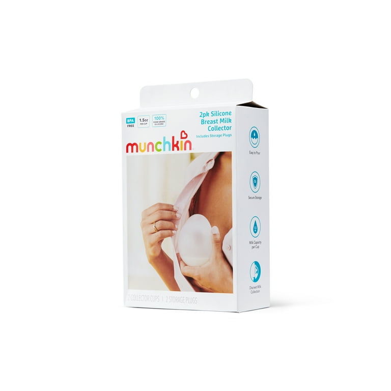 Munchkin Breast Milk Wearable Silicone Collector Cup and Storage, 1.5 oz  Capacity, 2 Pack - Walmart.com