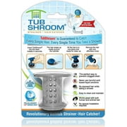 TubShroom Tub Hair Catcher Protector, Fits 1.5" - 1.75" Drain, Gray