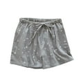 thumbnail image 2 of HongQid Pajama Shorts Womens Cotton Sleep Lounge Short Pj Bottoms Shorts Gray L, 2 of 3