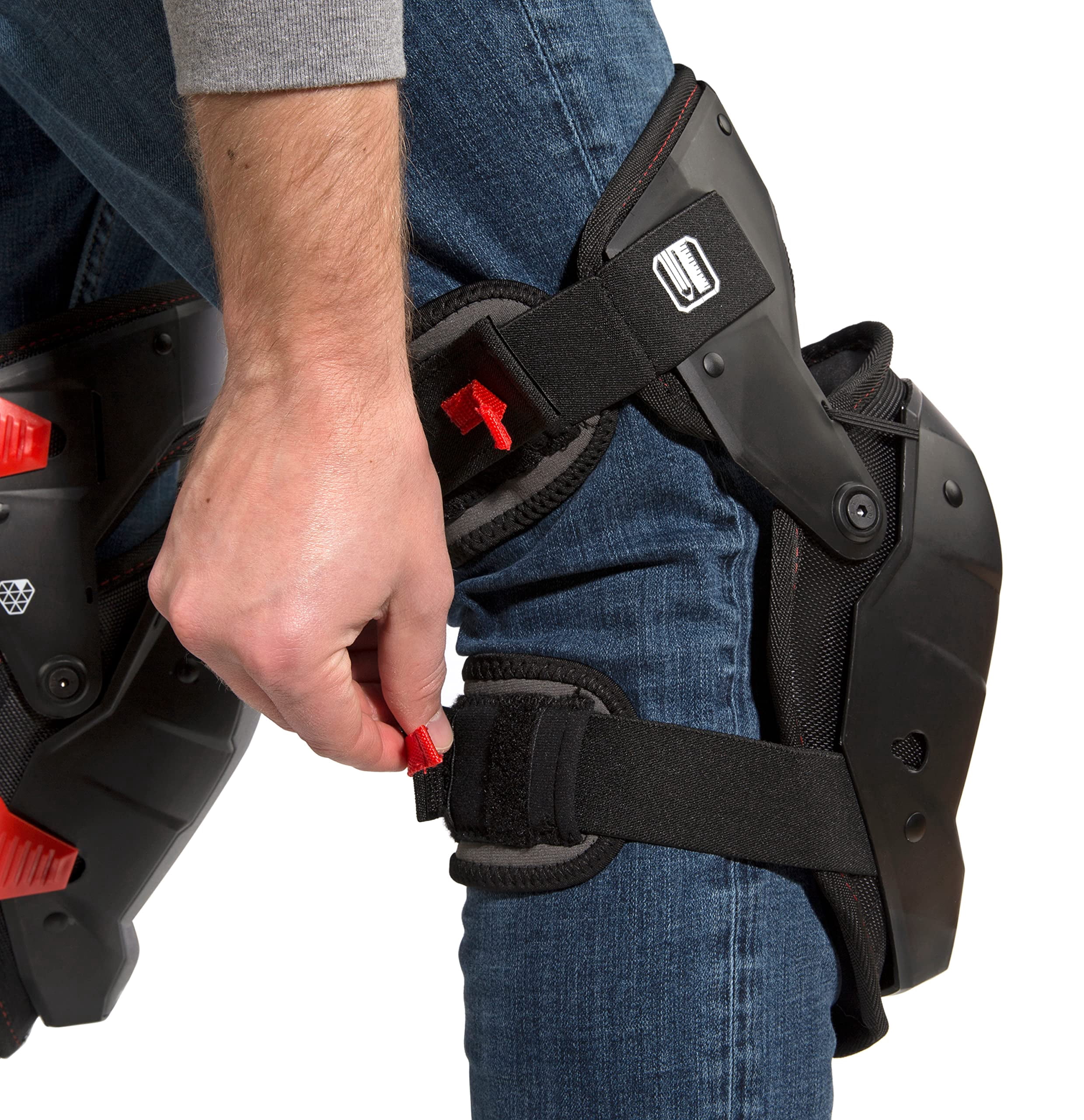 Prolock Impact-Absorbing Gel Knee Pads with Thigh Stabilization, Ideal for Flooring/Roofing, Adjustable (1 pair) CA2