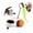 Orange, variant on Automatic Smart Cat Toys Car with Detachable Tail Rechargeable for Indoor Pet Cats Electric Self-moving Kitten Toy